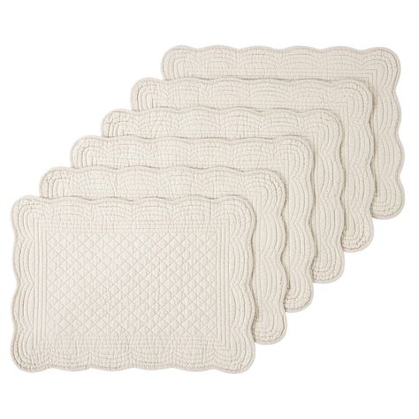 PRICES MAY VARY. 6 PIECE PLACEMAT SET: Each placemat measures 13"x18"; Dress your table up or down for everyday dining or for special occasions UNIQUE DESIGN: Gather around the table surrounded by family and friends, with this charming tabletop collection from MABOZOO. Reversible for extra styling options, you are free to mix and match for a customized look. HIGH QUALITY MATERIAL: These quilted table mats are made of soft cotton and are durable and made to last. When you’re looking for a quick w Quilted Placemats, Place Mats Quilted, Plate Mat, Maximalist Decor, Table Placemats, Linen Textile, Place Mats, Linen Placemats, Placemat Sets