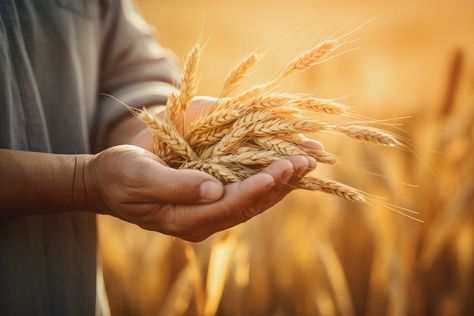 Hands holding wheat plant, agriculture. AI generated Image by rawpixel. | free image by rawpixel.com / Manee Rawpixel Wheat Plant, Grain Field, Agriculture Background, Countryside Photos, Wheat Rice, Hand Images, Rice Grain, Hands Holding, Wheat Fields