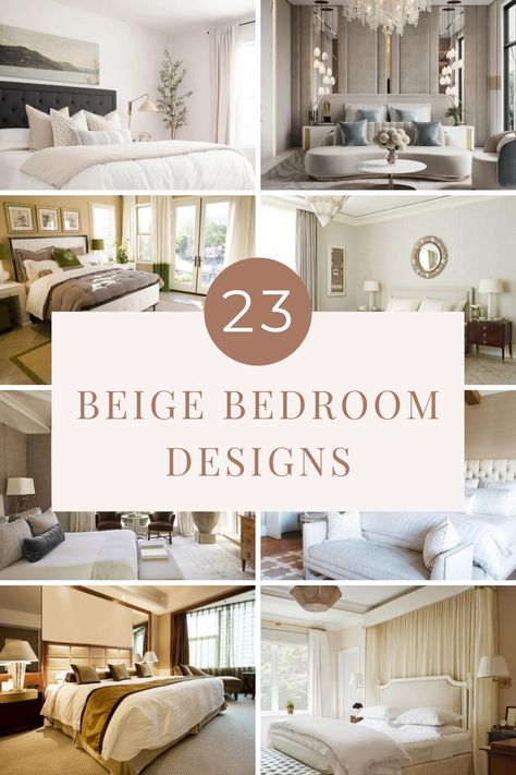 Neutral Grey And Beige Bedroom, Biege Colour Walls Bedroom, Bedroom Ideas With Beige Carpet, Master Bedrooms Decor Neutral Colors, Cream Coloured Bedroom Ideas, Bedroom Ideas With Beige Walls, Beige Bedspread Bedroom, Beige Theme House, Tan And Beige Bedroom