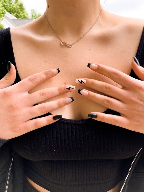 black nails Motocross Nails, Biker Nails Designs, Moto Nails, Black Nail Inspiration, Black Nail, Nail Inspiration, Black Nails, Nails Inspiration, Motocross