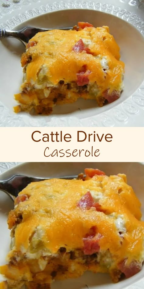 Delicious Cattle Drive Casserole – CUCINADEYUNG Cattle Drive Casserole, Cattle Drive, Carb Foods, Tater Tots, Corn Dogs, Easy Casserole, Beef Dishes, Aquaman, Ground Beef Recipes