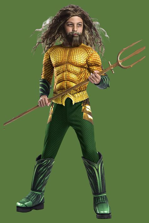 Superhero Costumes For Kids, Aquaman Costume, Staple Accessories, Superhero Costumes Kids, Aquaman Movie, Aqua Man, Scruffy Beard, Jason Momoa Aquaman, Superhero Costumes