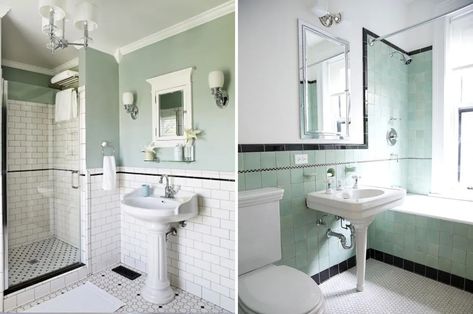 PLEASE Don't Remodel Your Vintage Art Deco Bathroom | OBLIQUE NEW YORK 1930s Inspired Bathroom, Bathroom 1930s Style, Vintage Bathroom Renovations, 1920 Bathroom 1920s Style Vintage, 1930 Bathroom Remodel, Vintage Art Deco Bathroom, 1940’s Bathroom, 1920s Bathroom Original Vintage, 1930s Bathroom Original