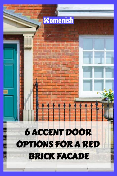 The timeless beauty of red brick houses calls for a front door color that complements their classic aesthetic. In this article, we explore six accent door colors that can elevate the look of your brick abode. Teal Front Door Red Brick House, Red Brick House Door Colors Front Entry, Door Color Brick House, Red Brick Blue Siding, Front Door Color Red Brick House, Blue Door Brick House, Accent Door Colors, Door Colors For Red Brick House, Front Door Colors With Red Brick