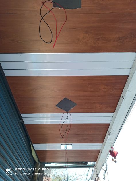 Balcony Pvc Ceiling, Balcony Pvc Ceiling Design, Pvc Ceiling Design Balcony, Balcony Ceiling, Pop Design Photo, Design Balcony, Gypsum Design, Pvc Design, Simple False Ceiling Design