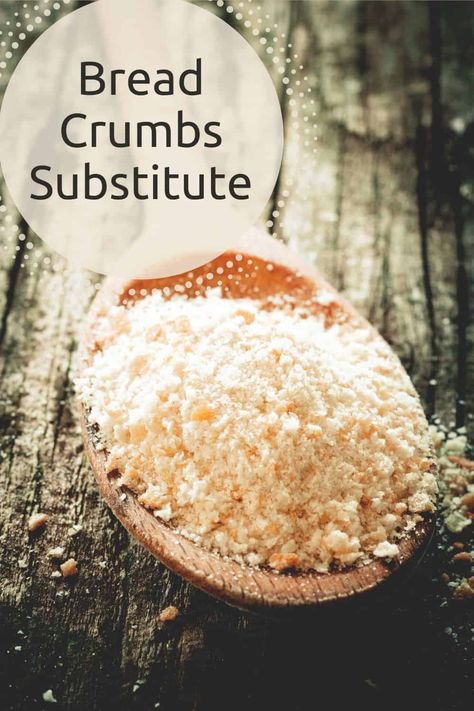 The Best Substitute for Bread Crumbs. However, when you open the box of bread crumbs, it is almost empty! Now before you start panicking, let me tell you that I have a list of reliable and fun bread crumb substitutes that you can use in your dish! So, letâs take a look at the best substitutes for bread crumbs that you can use in your dishes. Paleo Bread Crumbs, Gluten Free Alternatives, Substitute For Bread, Substitute For Bread Crumbs, Panko Recipes, Gluten Free Substitutes, Histamine Diet, Gluten Free Panko, Grain Free Bread