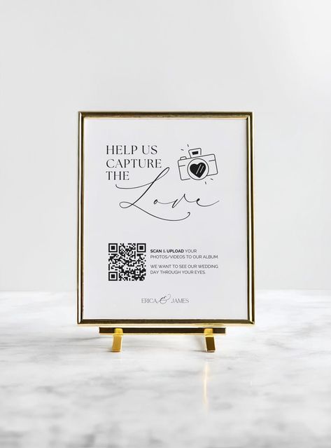 Elevate your wedding experience with our Capture The Love QR Code Wedding Sign, designed to seamlessly blend minimalist elegance with modern functionality. Guests will cherish the opportunity to easily share their special moments, making your celebration truly unforgettable—grab yours today and let the love flow!

wedding2025 Share The Love Qr Code, Camera Sign Wedding, Love Qr Code, Wedding Guests Photos, Wedding Camera, Wedding Photo Sharing, Qr Code Wedding, Event Signage, Card Printable