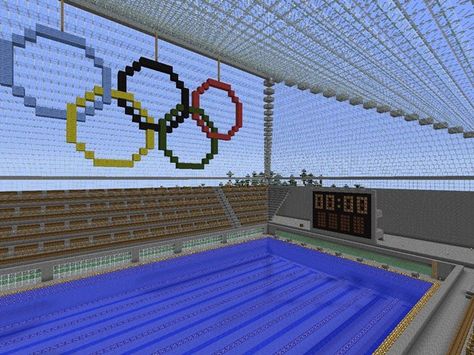 Pool In Minecraft, Minecraft Swimming Pool, Minecraft Pool, Villa Minecraft, Minecraft World, Minecraft Interior, Minecraft House Plans, Minecraft Modern, All Minecraft