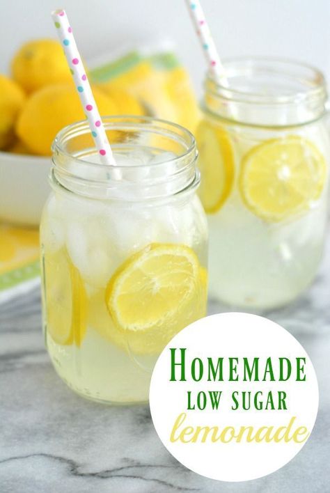 Single Serving Lemonade Recipe, Low Sugar Drinks, Healthy Lemonade, Sugar Free Lemonade, Homemade Lemonade Recipes, Drinks Summer, Special Drinks, Fresh Squeezed Lemonade, Low Calorie Drinks