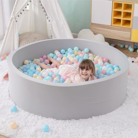 Foam Ball Pit, 47.2"x 13.8" Large Ball Pits for Toddlers, Soft Round Kiddie Baby Playpen Ball Pool for Kids, Foam Ball Pit, Ball Pit For Toddlers, Kids Playpen, Baby Ball Pit, Ball Pits, Baby Playpen, Outdoor Game, Ball Pool, Foam Blocks