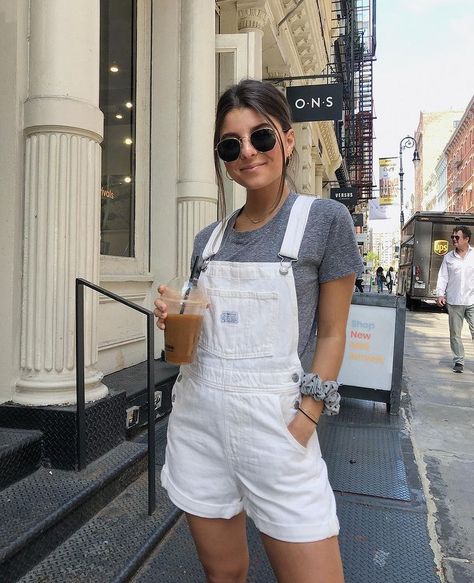 White Overalls Shorts, White Overalls Outfit, Overalls Outfit Short, Overall Shorts Outfit, Overalls Outfits, White Overalls, Overall Outfit, Overalls Outfit, Tall Fashion