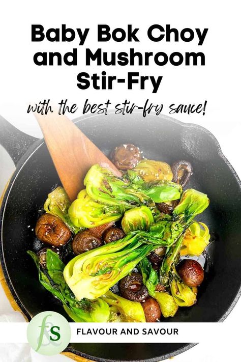 Savor the simplicity of this Baby Bok Choy and Mushroom Stir Fry, an easy side dish that combines crisp baby bok choy and savory mushrooms in a flavorful stir-fry sauce. This stir-fry side has a perfect balance of flavors and textures, making it a quick, nutritious addition to any meal. #bokchoy #mushroom #stirfry #babybokchoy #shanghaibokchoy Mushroom Stir Fry, Fried Mushrooms, Fry Sauce, Easy Side Dish, Different Vegetables, Stir Fry Recipes, Asian Cooking, Vegetable Sides, Side Dishes Easy