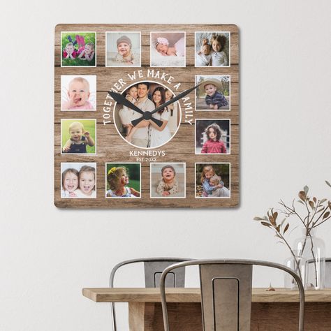 the 10 best diy clocks on amazon :
https://quentinuce24.systeme.io/fd441fc6
link in the bio 12 Photo Collage, Photo Collage Wall, Rustic Wood Wall Art, Rustic Clock, Family Quote, Square Wall Clock, Wood Clocks, Wooden Clock, Wood Square