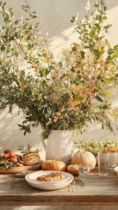 Gather 'round for a cozy Thanksgiving meal with a rustic harvest table set to impress! 🍂🍁 Fill your feast with comfort food and seasonal decor that celebrates the fall. Let’s make this dinner unforgettable with warmth and togetherness! 🦃 #ThanksgivingFeast Thanksgiving Table Aesthetic, Harvest Table Setting, Cozy Thanksgiving, Thanksgiving Inspiration, Thanksgiving Meal, Gather Round, Harvest Table, Farm To Table, Thanksgiving Feast