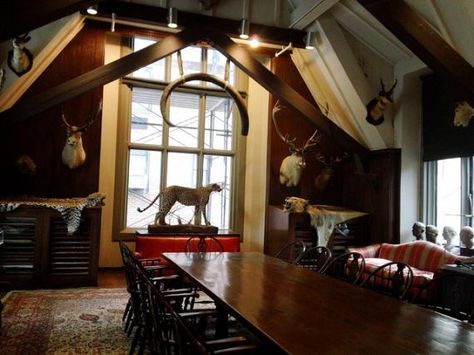 explorers club in nyc Explorers Club, Hunting Room, Trophy Rooms, Atlas Obscura, Hunting Lodge, Private Club, Golden Age, Artifacts, New York City