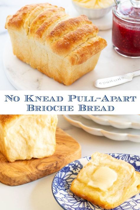 Easy Brioche Bread Recipe, Brioche Bread Recipe, Homemade Brioche, Bread Pull Apart Recipes, Brioche Recipe, Knead Bread Recipe, Bread Maker Recipes, Homemade Bread Recipes Easy, Homemade Bread Easy