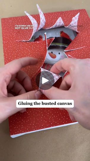 8.1K views · 77 reactions | [clip] How to glue the opening to a "busted canvas" ✂🎨 #howto #craft #diyideas #easycrafts #artsandcrafts | Emily Seilhamer Art | Emily Seilhamer Art · Original audio Busted Canvas Art, Busted Canvas Tutorial, Busted Canvas Diy, Busted Canvas Crafts Diy, Busted Canvas Crafts, Busted Canvas, Canvas Diy, Christmas Printable, Canvas Projects