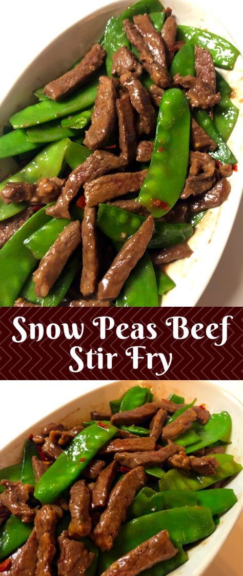 Snow Peas Stir Fry, Beef With Snow Peas, Snow Peas Recipe, Snow Pea, Asian Stir Fry, Asian Beef, Chinese Cooking Recipes, Marinated Beef, Easy Chinese Recipes