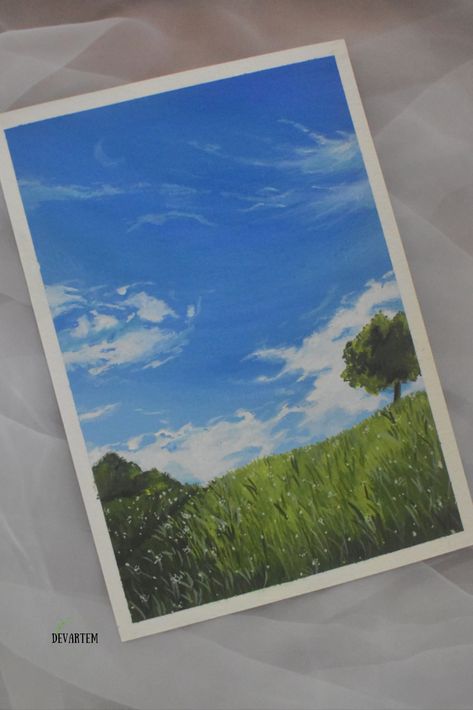 Gouache landscape painting on A5 size watercolor papers. Prints available! Marker Art Simple, Gouache Landscape Painting, Gouache Landscape, Book Cover Art Diy, Simple Landscape, Copic Marker Art, Watercolor Art Landscape, Oil Pastel Art, Art Simple