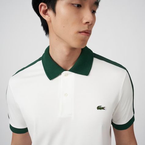 Men's Lacoste Classic Fit Contrast Collar Polo Shirt - Men's Short Sleeves Polo Shirts - New In 2022 | Lacoste Lacoste Polo Shirt Men, Collar Polo Shirt, Lacoste Shirt, Lacoste Polo Shirts, Shoes And Sneakers, Lacoste Polo, White Polo, Lacoste Men, Contrast Collar