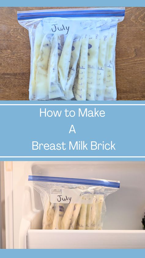 A breast milk brick is a convenient, space-saving way to organize your breast milk freezer stash.

Not sure what breast milk bricks are? This quick tutorial is all you need -with the best tips along the way! Breast Milk Storage Organization, Breast Milk Freezer Storage Ideas, Breast Milk Storage Freezer, Storing Breastmilk In Freezer, Breastmilk Freezer Storage, Freezing Breastmilk, Breast Milk Storage Guidelines, Storing Breastmilk, Milk Storage Bags