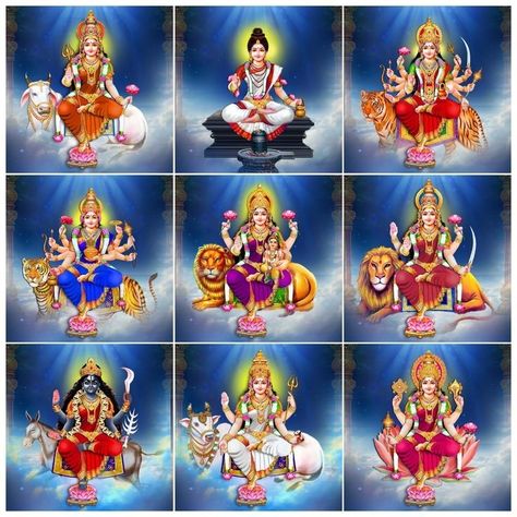 Nav Durga Image, Annapurna Devi, Durga Maa Pictures, Navratri Devi Images, Nav Durga, Coconut Health, Goddess Kali Images, Black Roses Wallpaper, Durga Picture