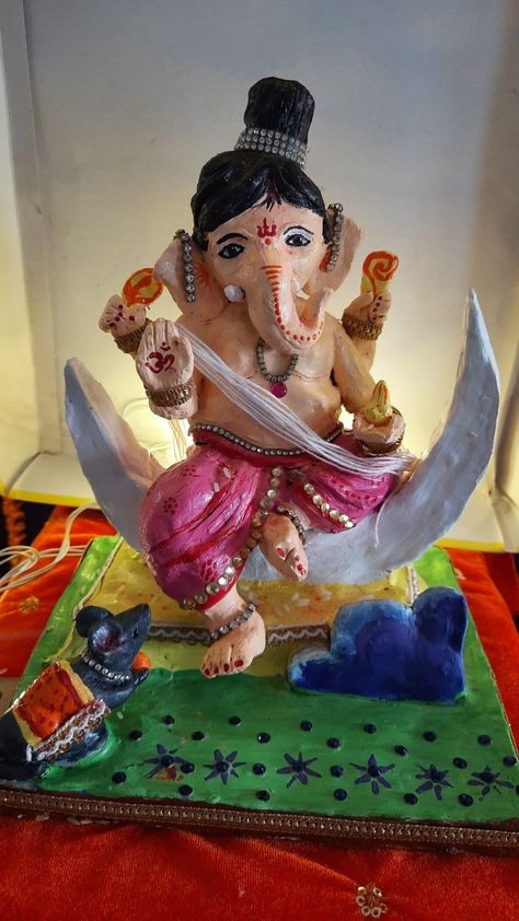 Shadu mati Eco-friendly ganesha making Ganesha Making, Eco Friendly Ganesha, Ganesha, Eco Friendly, Moon, Quick Saves