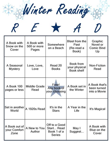 Winter Reading Challenge, Reading Bujo, Drop Everything And Read, November Reading, Reading Bingo, Book Journaling, Bookstagram Ideas, Winter Reading, Aunt Quotes