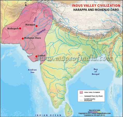 Indus Valley Civilization Map Ancient India Map, Harappan Civilization, Indus Valley Civilisation, India World Map, Indus Civilization, Early Civilizations, India History, Ancient Indian History, Indian Culture And Tradition