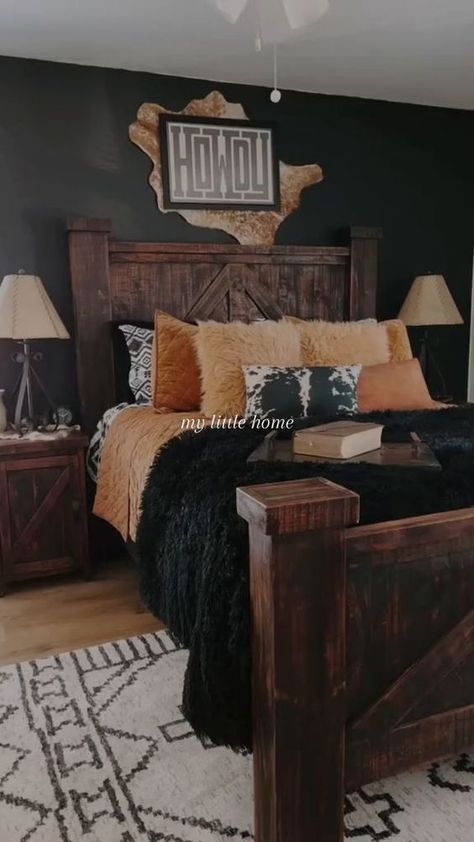 Western Bedrooms, Country Bedroom Decor, Western Bedroom Decor, Ranch House Decor, Western Rooms, Western Bedroom, Western Home, Casa Country, Country Bedroom