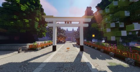 Minecraft Shinto Shrine, Building Community, Minecraft Server, Shinto Shrine, Minecraft Inspo, Minecraft Ideas, Minecraft Designs, Short Humor, Funny Short