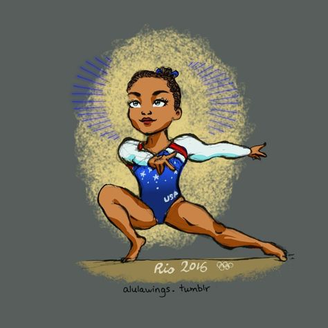 Cartoon Drawings Of Girls, Stuff To Trace, Usa Gymnastics Team, Olympic Art, Team Usa Gymnastics, Gymnastics Art, Gymnastics Team, Usa Gymnastics, Rio Olympics