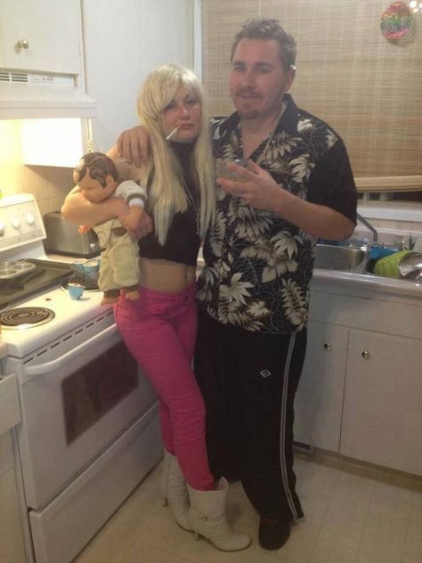 Trailer Park Boys. Couples costume. Amazing. Ricky And Lucy Costume Trailer Park Boys, Trailer Park Couple, Lucy Trailer Park Boys Costume, Trailer Park Costume, Lucy Trailer Park Boys, Trailer Park Outfit, Trailer Park Boys Costume, Ricky Trailer Park Boys, Beer Halloween Costumes