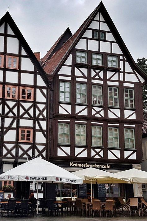 Traditional German houses in Erfurt. Many of these buildings pre-date WWII! This trip through rural Germany was full of stunning photography locations. | Travel #Germany places to visit in germany | germany aesthetic | germany travel destinations | germany culture German Culture Aesthetic, Rural Germany, Germany Culture, Germany Places, Places To Visit In Germany, Germany Aesthetic, Germany Travel Destinations, German Houses, German Culture