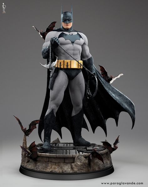 Batman Concept Art, Custom Batman, Batman Statue, Marvel Statues, Batman Concept, Batman Inspired, Batman Armor, Character Statue, Marvel Superheroes Art