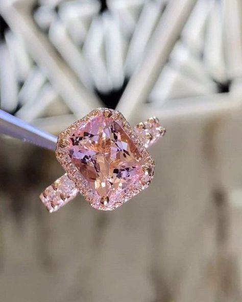 Diamond Ring on Instagram: "The magic is in the details! Rate these Rings and share your thoughts on 💖 pink Morganite Ring. 💬💍 Mention a pink lover 😉" Pink Diamond Ring Engagement, Pink Engagement Rings, Pink Rings, Pink Engagement, Pink Morganite Ring, 2nd Wedding, Pink Sapphire Ring Engagement, Pink Diamond Ring, Cushion Cut Engagement