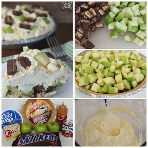 Caramel Apple Pie Recipe, Yummy Fall Desserts, Caramel Apple Pie Recipes, Snickers Pie, Baked Caramel Apples, Snickers Recipe, Apple Pie Desserts, No Bake Recipe, Baked Caramel