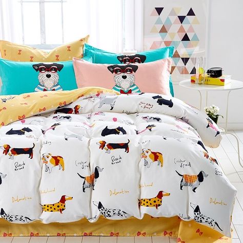 Puppy Print #Bedding #Bedspread #Bedroom Sets Puppy Bedroom, Full Size Bedding, Dog Bedroom, Orange Bedding, Full Bedding Sets, Puppy Prints, Soft Bedding, Personalized Bedding, Big Girl Rooms