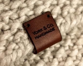 Knitting Labels, Clothing Labels Design, Leather Tags, Custom Clothing Labels, Sewing Labels, Handmade Knitwear, Personalized Logo, Handmade Tags, Leather Label