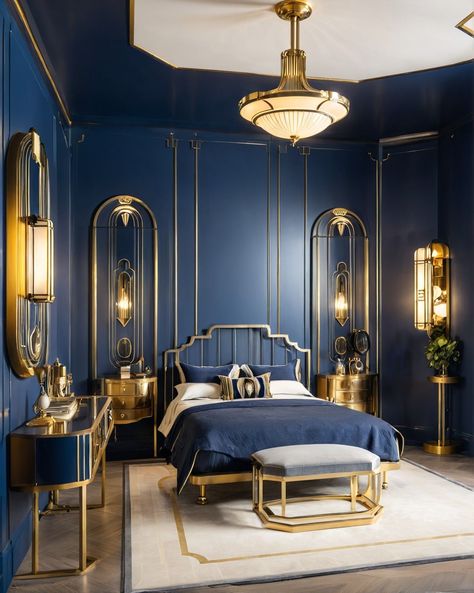 #mintgreen #roomdesign #interiordecor #homedecor #designinspiration #colorpalette #homestyle #decorideas #interiordesign #modernhome 1920s Hotel Aesthetic, Art Deco Interior 1920s Bedroom, 1920s Bedroom Aesthetic, 1920s Art Deco Bedroom, Cobalt Bedroom, Art Deco Hotel Room, 1920s Bedroom Decor, Art Deco Interior 1920s, Art Deco Interior Bedroom