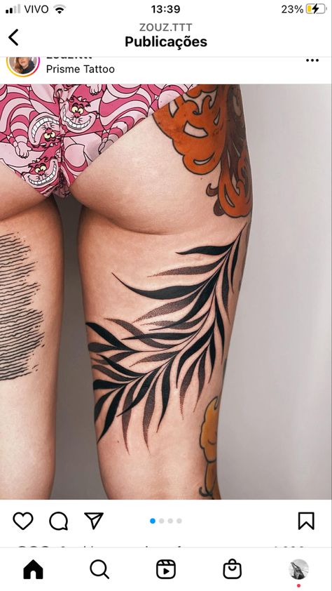 Small Nature Tattoo, Rebirth Tattoo, Floral Thigh Tattoos, Torso Tattoos, Leg Art, Hip Tattoos Women, 4 Tattoo, Vine Tattoos, Spine Tattoos For Women