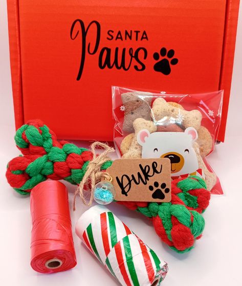 Dog Stockings Christmas Stuffers, Dog Treat Bags, Dog Gift Box, Christmas Gifting, Xmas 2024, Personalized Dog Gift, Pet Ideas, Santa Paws, Puppy Gifts