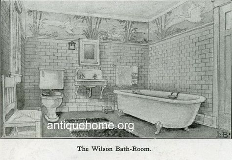 1910 Bathroom Design, 1910s Bathroom, Dining Room Craftsman, Alien Bathroom, Bungalow Bathroom Remodel, 1910 Bathroom, Character Bathroom, Cozy Bathtub, 1910 Bungalow