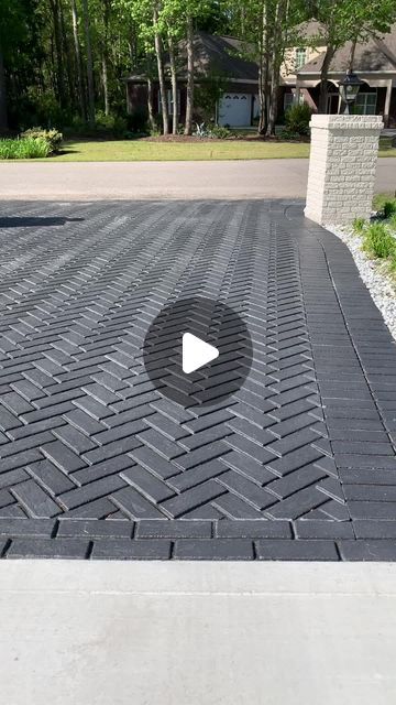 DBC Irrigation Supply on Instagram: "Is there anything sharper than @techobloc's Mika paver in Onyx Black? 🛠️👀 Built for durability, this stunning paver boasts Klean-Bloc technology which protects from stains and offers a captivating sheen. Bonus! This paver can also be installed as a permeable paver!" Black Driveway Pavers, Black Brick Steps, Pavers Design, Stained Pavers, Black Pavers, Herringbone Driveway Pavers, Pavers Patio, Paver Driveway Ideas, Paver Patterns 3 Sizes