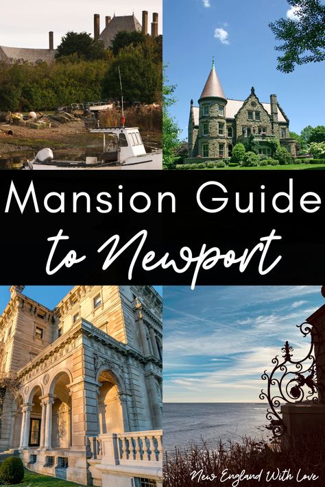 Heading to Newport? The world-famous Newport Mansions must be on your list. Here's everything you need to know, plus the best Newport RI mansion tours. Newport Rhode Island Mansions, Newport Ri Mansions, Newport Fashion, Rhode Island Vacation, Rhode Island Mansions, Visit Connecticut, Day Trips From Boston, Newport Mansions, Rhode Island Travel