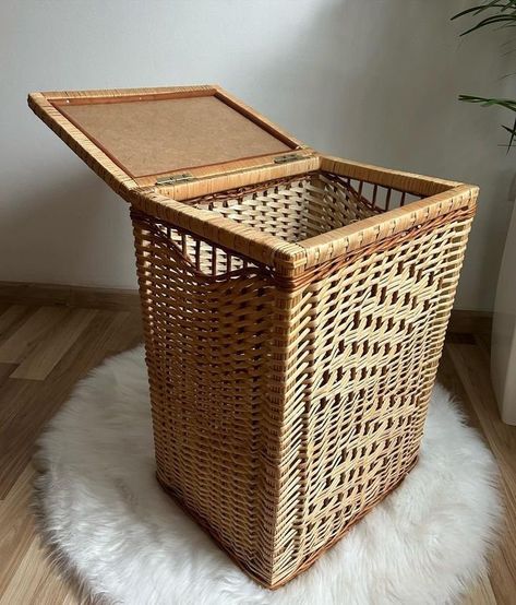 Wicker organizer laundry basket laundry hamper, wicker basket, wicker storage, laundry hamper,laundry basket,storage basket,rattan basket by AestheticHarmonyHome on Etsy Laundry Basket Cute, Laundry Basket Aesthetic, Aesthetic Laundry Basket, Cute Laundry Basket, Laundry Basket Ideas, Laundry Basket Dorm, Clothing Basket, Laundry Basket Organizer, Laundry Basket Holder