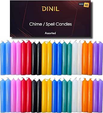 Dinil – Spell & Chime Candles (40 Assorted Color) – 4" x 1/2" Premium Mini Taper Candles for Rituals, Birthdays, Altar, Spells, Chime Candles (Assorted) Candle Picture, Spell Candles, Candle Types, Candle Sticks, Candle Spells, Ceiling Fan In Kitchen, Taper Candles, Beautiful Decor, Taper Candle