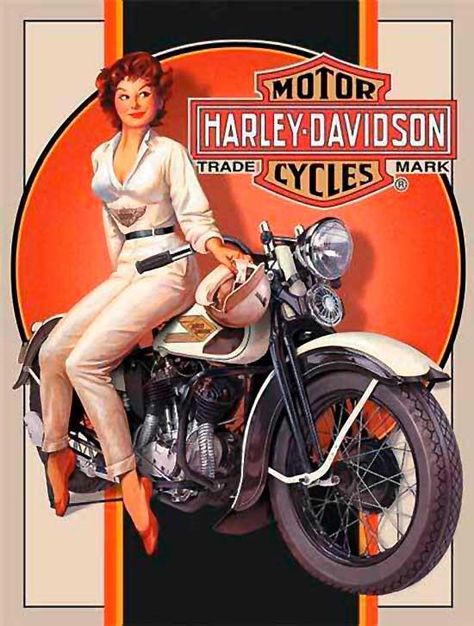 great poster... Stare Reklamy, Motocykle Harley Davidson, Art Moto, Moto Harley Davidson, Harley Davidson Posters, Мотоциклы Harley Davidson, Vintage Auto's, Motos Vintage, Harley Davidson Vintage