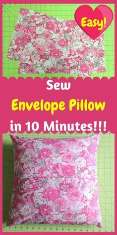 Sew Envelope, Throw Pillow Covers Diy, No Sew Pillow Covers, Pillow Covers Tutorial, Sew Pillow, Pillow Cases Tutorials, Envelope Pillow, Easy Pillows, Pillow Cases Diy