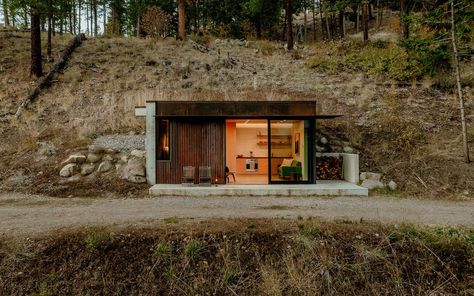 Photo 1 of 13 in She Built a 330-Square-Foot Cabin in One of Washington’s Biggest Outdoors Destinations - Dwell Small Structures, Concrete Siding, Earth House, Public Architecture, Metal Siding, Walter Gropius, Landscape And Urbanism, Chicago Architecture, Tiny Cabin